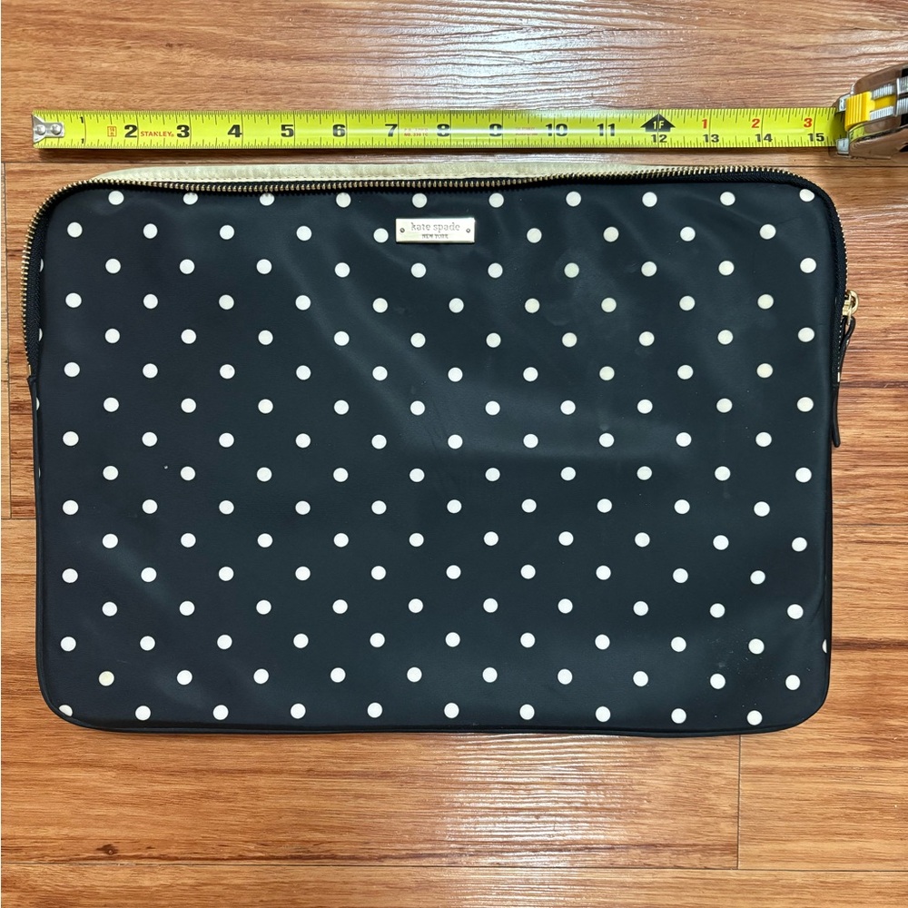 Kate Spade Black and White Polka Dot Laptop Sleeve